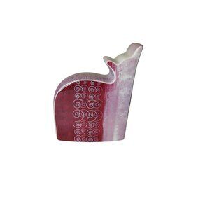 Flat Mates Royal Worchester Sadie Kitty Cat Figurine Pink Purple Swirls Ceramic